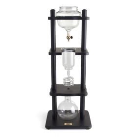Yama 6-8 Cup Cold Drip Maker with Wooden Frame -Straight Black Wood Frame